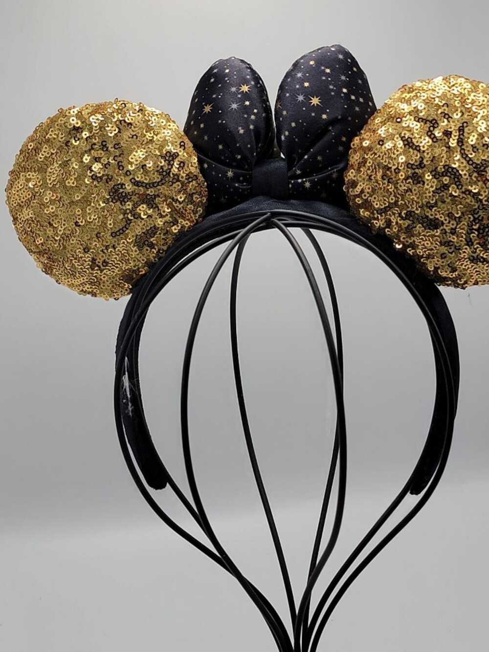 Disneyland Paris 30thAnniversary Gold Bow Sequin Headband